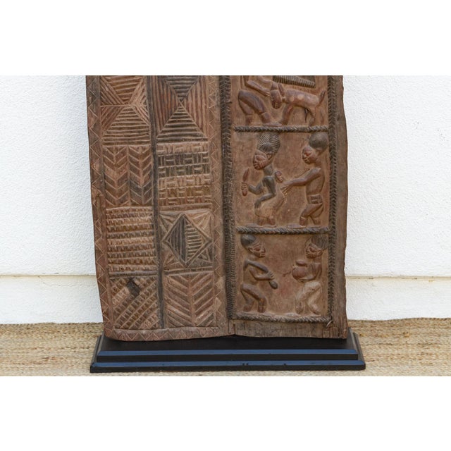 Wood Royal Yoruba African Carved Door For Sale - Image 7 of 8