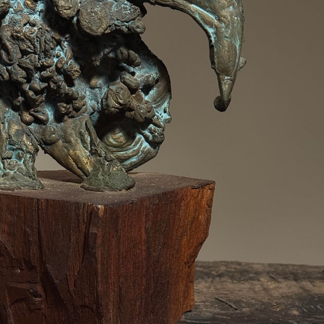 1970s Vintage Abstract Brutalist Bronze Gargoyle Sculpture For Sale - Image 5 of 9