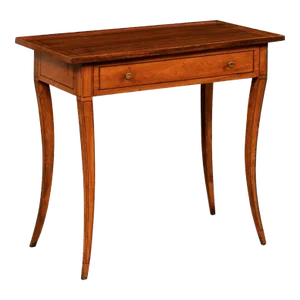 19th Century Italian Antique Sabre Leg Table with Inlays