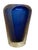 Blue Mid Century Modern Modern Cobalt Blue Glass Vase in the Style of Murano Alessandro Mandruzzato Sommerso Texture Glass For Sale - Image 8 of 14