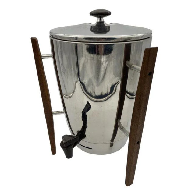 Mid Century Chrome and Teak Coffee Maker by Regal For Sale - Image 4 of 8