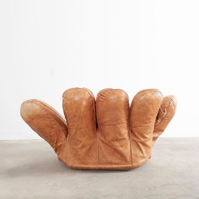 Joe Leather Baseball Glove Chair by Poltronova Chairish