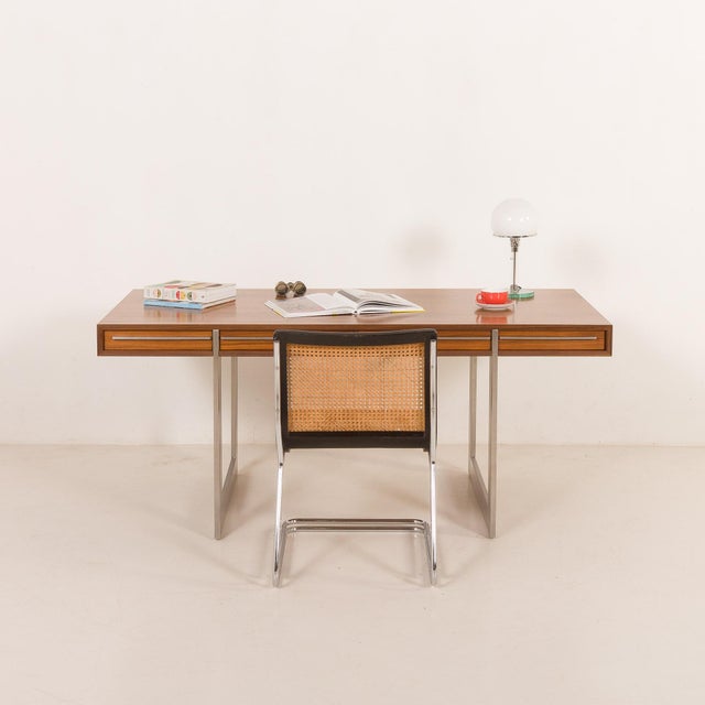 This scandinavian mid-century freestanding desk, model ak-1340, a part of the navel collection, was designed by søren...