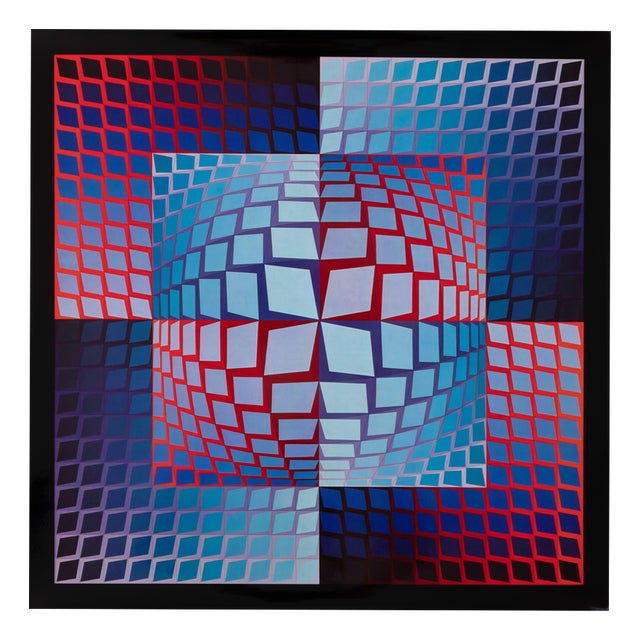Victor Vasarely, QUASAR ZETT, Photogravure For Sale