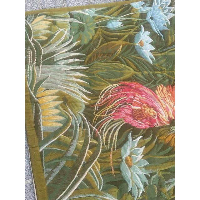 Vintage French Tropical Forest Jacquard Tapestry, 1950s For Sale - Image 14 of 18