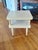 Vintage 1950's Mid Century 2 Tier Blonde Step Table With Laminated Top For Sale - Image 4 of 5