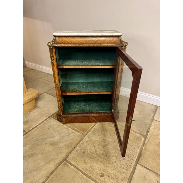 Antique Marble Topped Pier Cabinet, 1860 For Sale - Image 4 of 7