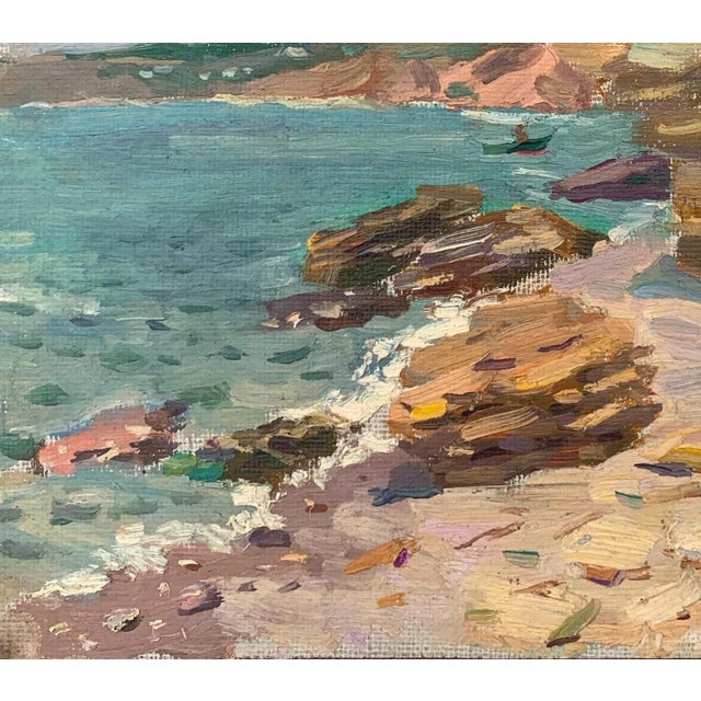 1960s Original Seascape Oil Painting, Ukrainian Artist, 1961 29-34 For Sale - Image 5 of 6