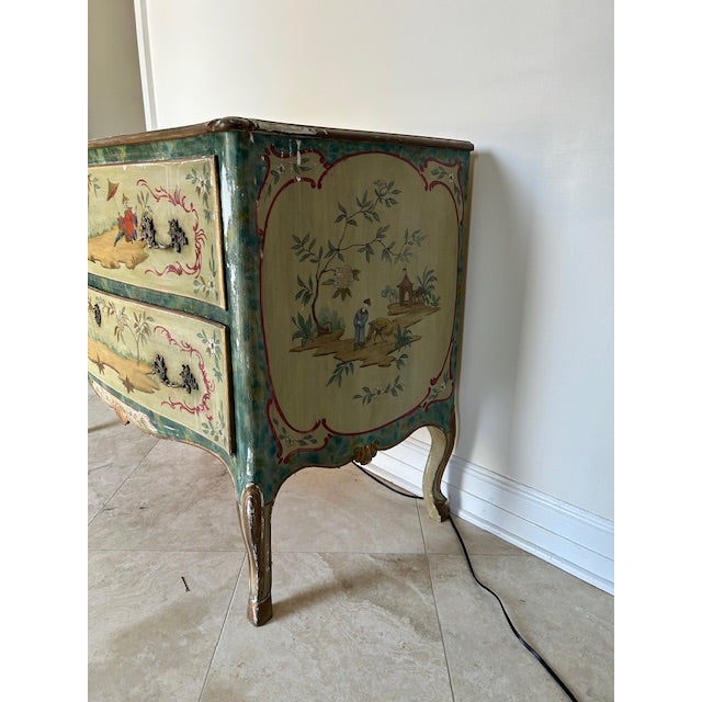 19th Century Italian Chinoiserie Two Drawer Commode For Sale - Image 10 of 12