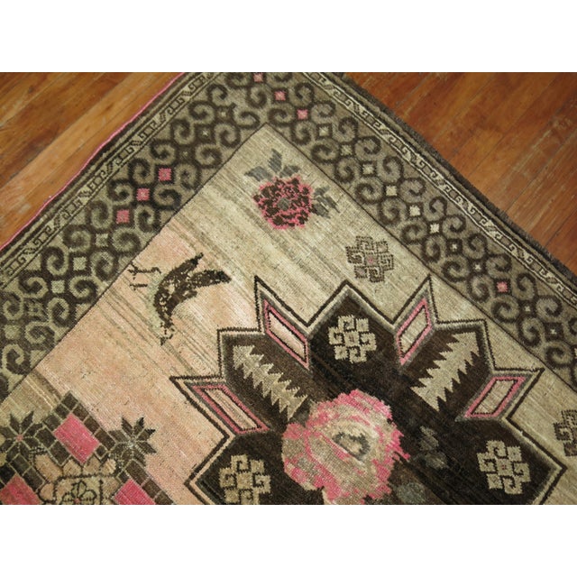 Mid 20th Century Vintage Turkish Room Size Rug - 5'11" x 9'8" For Sale - Image 5 of 8