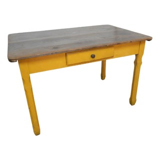 Fir and Chestnut Dining Table, 1960s For Sale