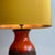 Textile Fat Lava Green Brown Orange Ceramic Table Lamp, West Germany, 1970 For Sale - Image 7 of 18