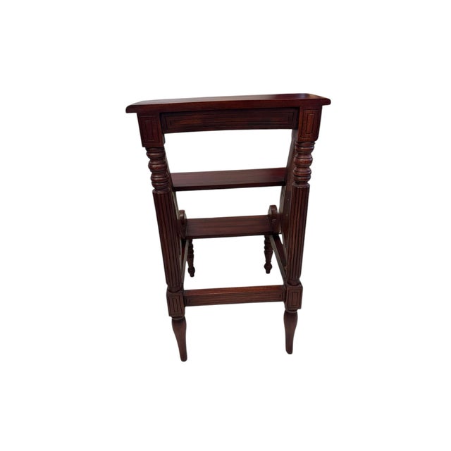 Early 20th Century Regency Style Mahogany Library Steps For Sale - Image 4 of 12