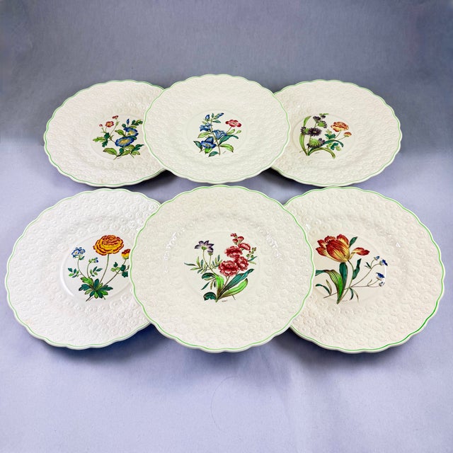 From Copeland Spode – in the Fernleigh pattern, a set of six plates, Stoke-On-Trent, England, discontinued in the early...