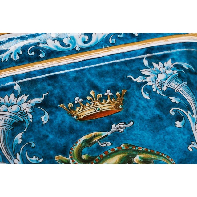 1920s Renaissance Style Ulysse à Blois Dish in Earthenware, France, 19th Century For Sale - Image 5 of 12