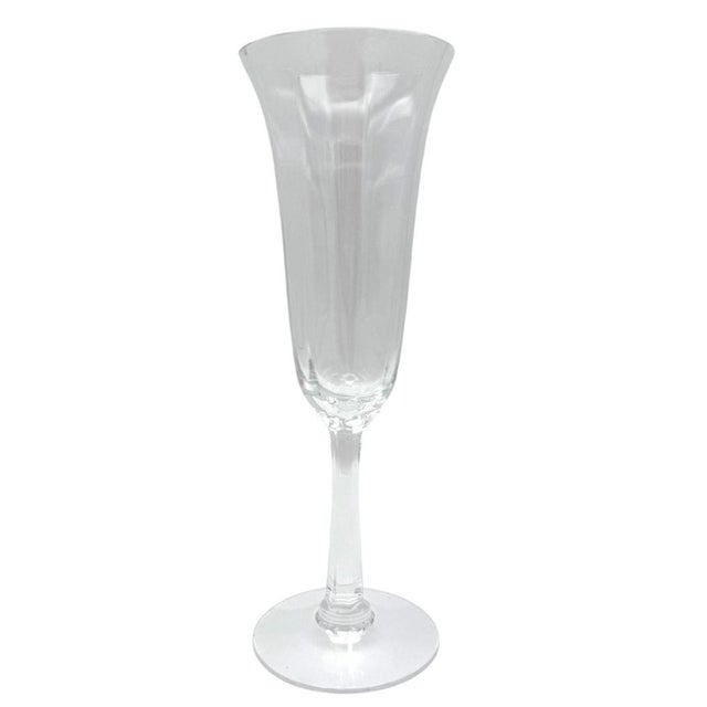 Lenox Vintage Lenox Allure Lead Crystal Champagne Flutes – Set of 8 – Made in Usa – 1980s For Sale - Image 4 of 10