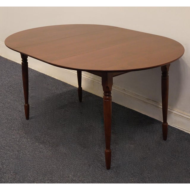 NICHOLS & STONE 60" Solid Birch Colonial Early American 60" Dining Table 15577 29.25" High 42" Wide 42" Deep 1 Leaf; 18"...