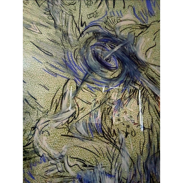 2010s Laurie Anderson “Fabric 1” (2012) – Large-Scale Oil on Fabric, Framed For Sale - Image 5 of 6