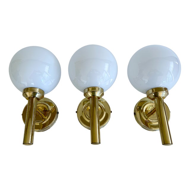 Vintage Danish Glass Sconces by Abo Reinders, Set of 3 For Sale