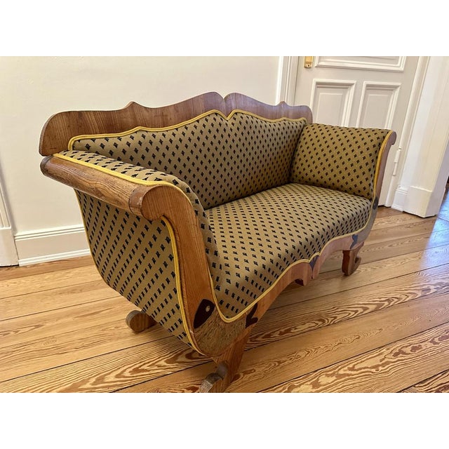 Introducing our luxurious Biedermeier children's bench, a versatile piece that doubles as an elegant bed for your...