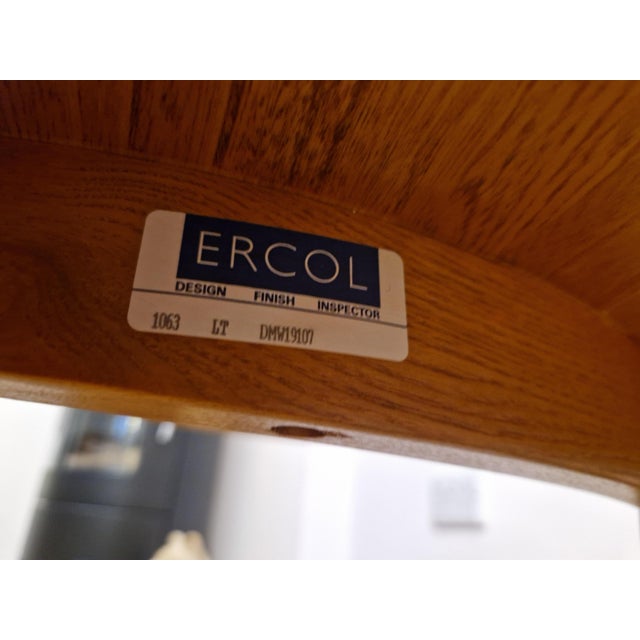 Mid-Century Blonde Oval Coffee Table Smoked Glass from Ercol, 1970s For Sale - Image 9 of 11