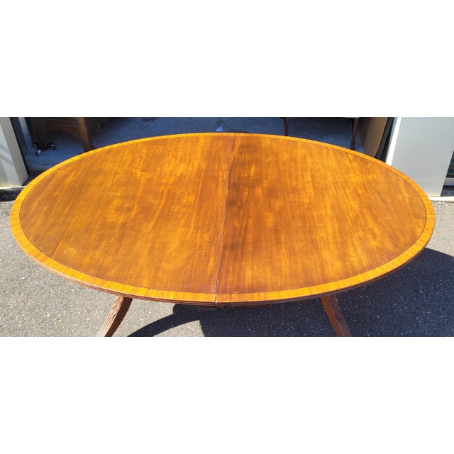 Fine Antique Georgian Banded Mahogany Dining Table For Sale - Image 11 of 14