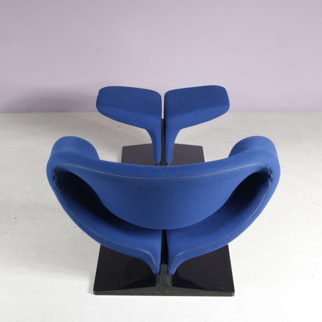 Set of Dutch Ribbon Chair with Ottoman by Pierre Paulin for Artifort, 1970 For Sale - Image 14 of 15