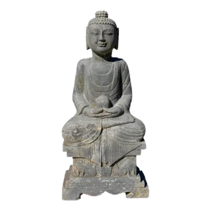 Antique Stone Buddha Amitabha Statue