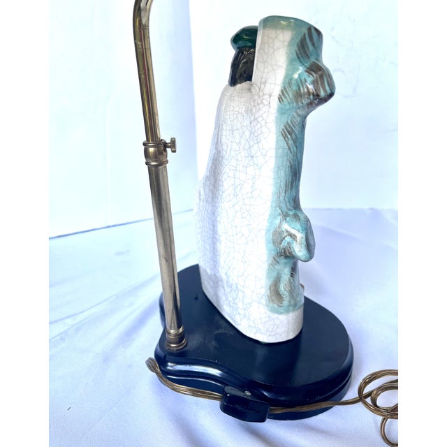 Vintage Staffordshire Style "Young Tom Morris" Golf Spill Vase Table Lamp For Sale - Image 9 of 12