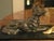 Art Deco Patinated Bronze Sculpture of Lovely Seated Lady With German Shepherds For Sale In West Palm - Image 6 of 7