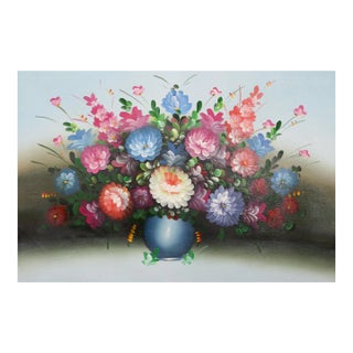 Spring Flowers in Blue Vase (5), Chuju Sheng For Sale