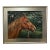 Excellent Vintage Portrait of Chestnut Horse With Red Halter 16” X 20 “ 1995 For Sale