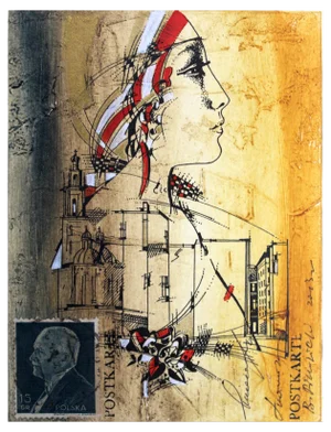 Bogdan Pikulicki, City II, Etching & Collage on Embossed Paper, 2013