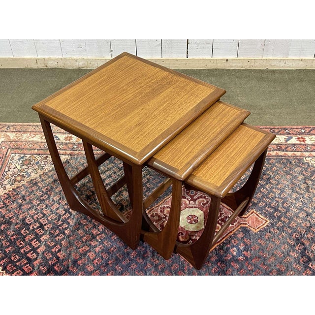 Astro Nesting Tables in Teak from G-Plan, 1970s, Set of 3 For Sale - Image 9 of 14