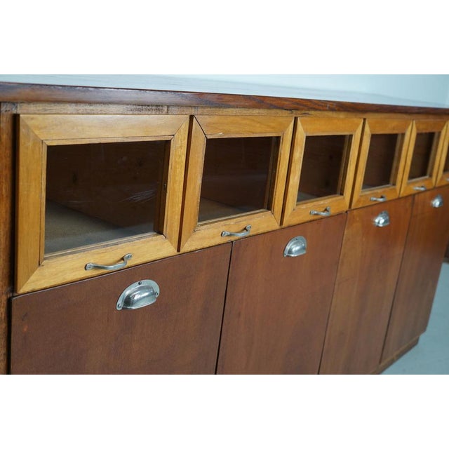 Vintage Dutch Beech and Oak Haberdashery Cabinet, 1950s For Sale - Image 13 of 17