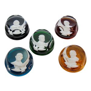 Collectible Baccarat Crystal Cameo Franklin Mint Paperweights Set of 5