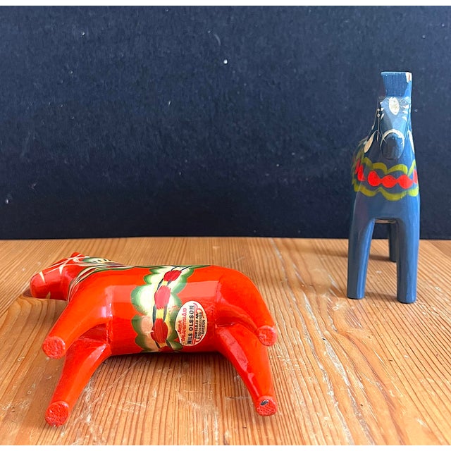 1960s Vintage Swedish Dala Horse, 1960s, Set of 2 For Sale - Image 5 of 15