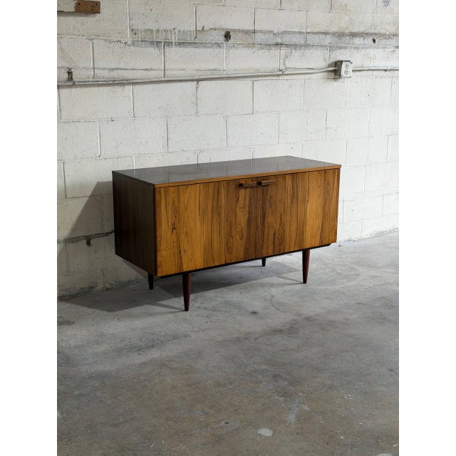 Danish Rosewood Sideboard Credenza Storage Unit With Hinged Doors Denmark 1960s For Sale - Image 10 of 10
