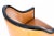 Cognac colored leather upholstery, brass shoes