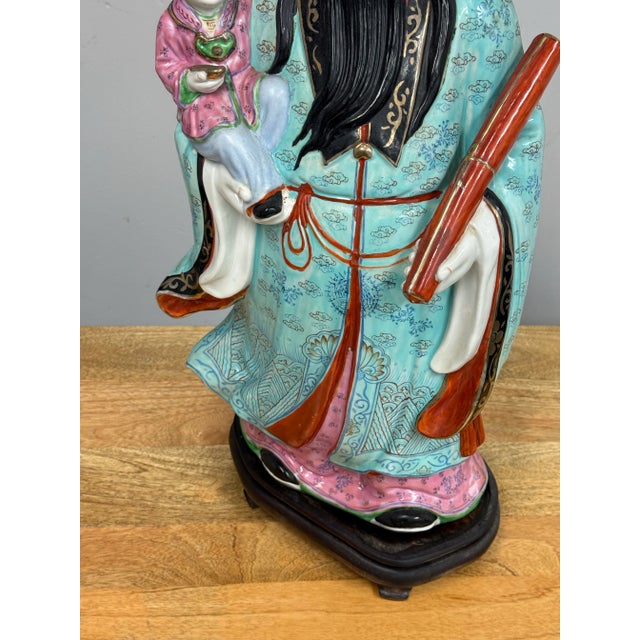 Chinese Ceramic Star God Fu Xing For Sale - Image 12 of 12