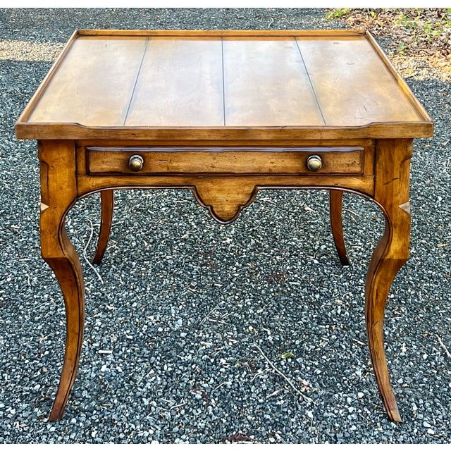 French Country Century Furniture Oversized French Country Lamp Table For Sale - Image 3 of 11