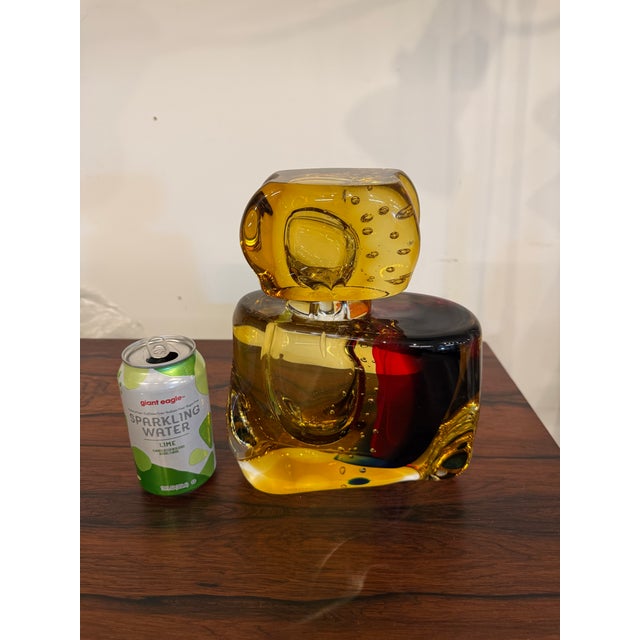Large Perfume Bottle by Luigi Onesto, Murano, Sommerso, 1970s For Sale In Cleveland - Image 6 of 9