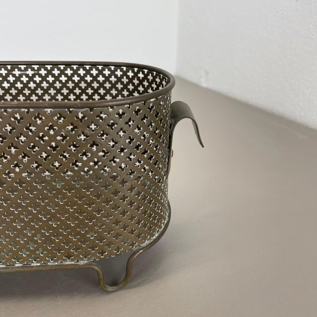 Brass Flower Pot Plant Stands attributed to Mathieu Matego, France, 1950s, Set of 2 For Sale - Image 11 of 18