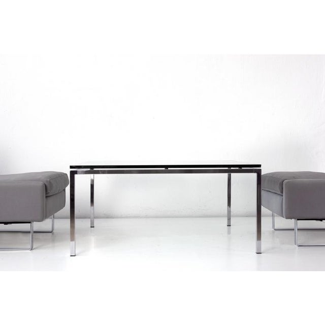 Square Side Table with Glass Top, Germany, 1968 For Sale - Image 4 of 7