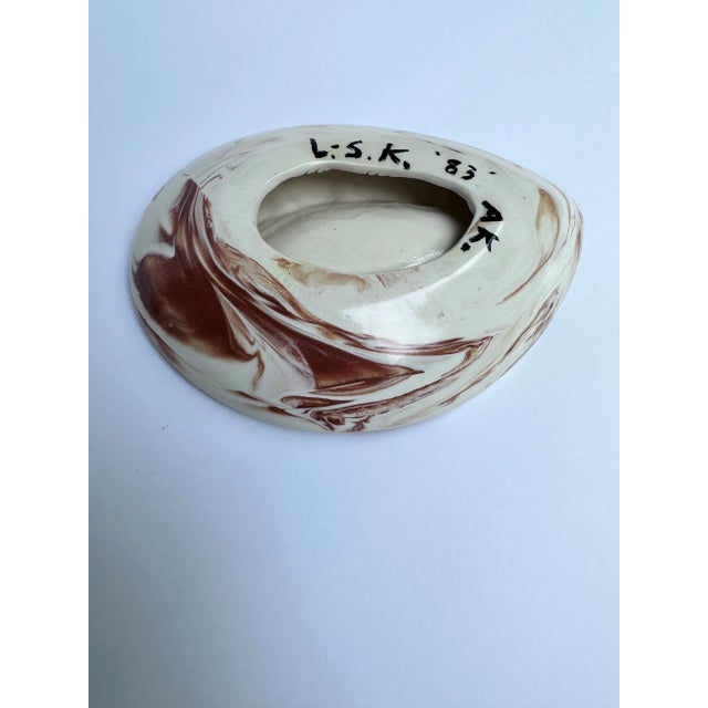 Rustic Alaskan Clay Ceramic Ashtray 1983 For Sale - Image 3 of 5