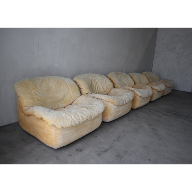 Orange 9 Piece Modular Scoop Swan Sofa by Henning Korch For Sale - Image 8 of 8