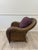 1990s French Vintage Wicker Armchair With Ottoman by Chez Pluie For Sale - Image 5 of 12