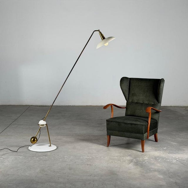 1940s Model 1036 Floor Lamp by Gino Sarfatti for Arteluce, 1940s For Sale - Image 5 of 18