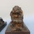 Metal Pair of Antique Brass Recumbent Lions – 11" Library Lions on Rectangular Plinths For Sale - Image 7 of 10