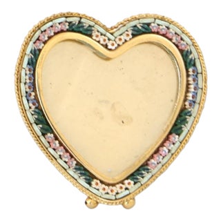 Midcentury Italian Micromosaic Heart Picture Frame For Sale